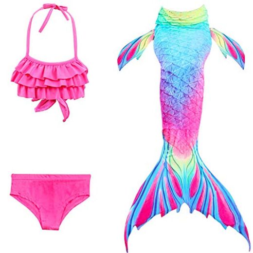 Le SSara 2018 Nuevo Sea-Criada Cosplay Swimwear Mermaid Shell Swimsuit 3pcs Bikini