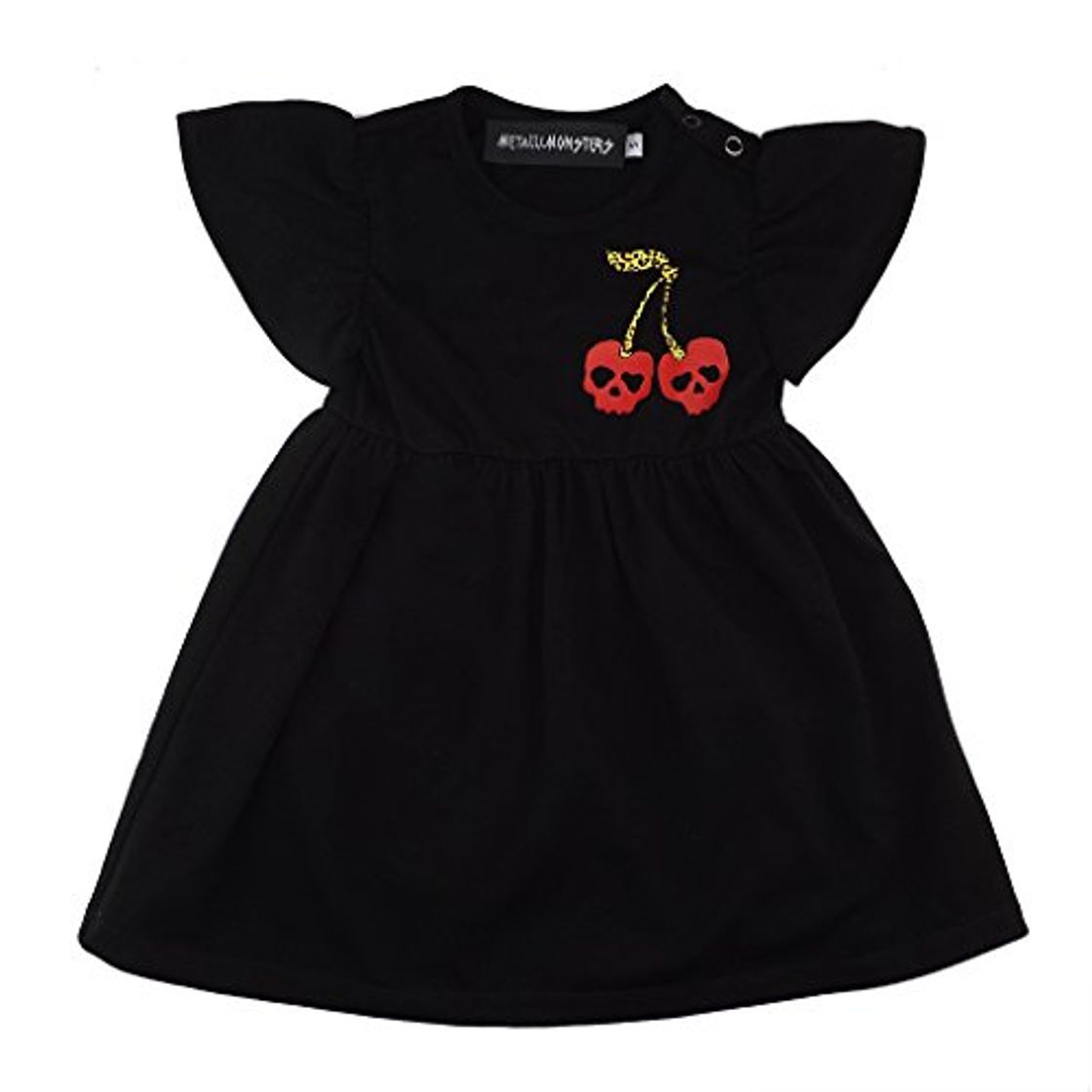 Moda Vestido de bebé Metallimonsters con cerezas de calavera