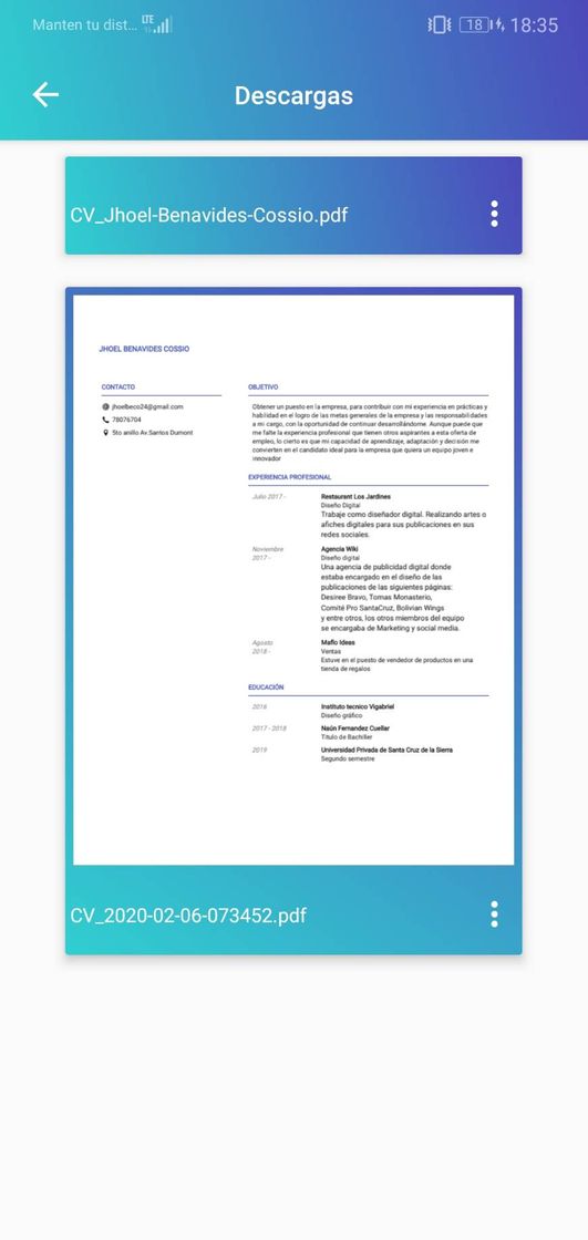 Moda Builder CV maker CV templates 2020 