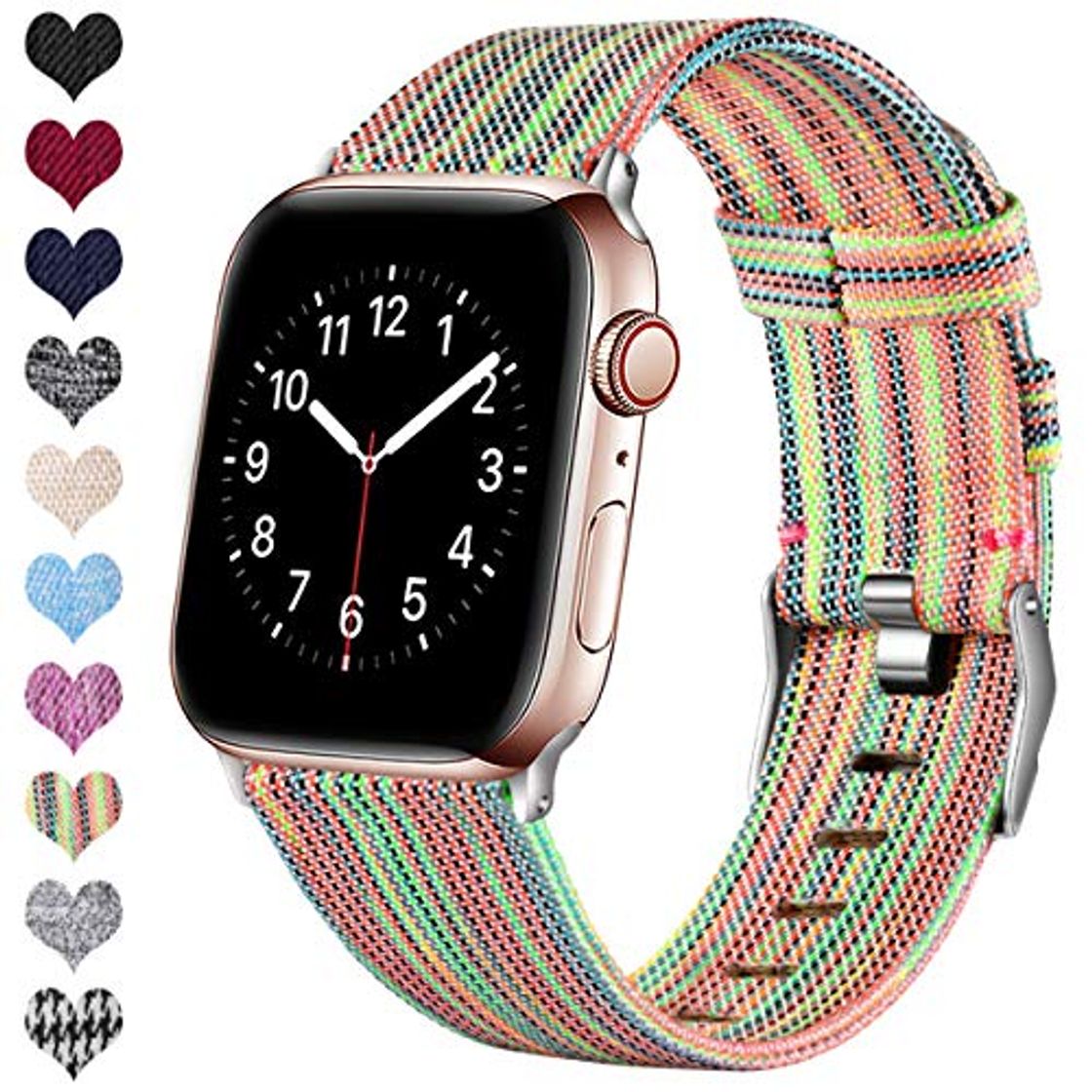 Product Ouwegaga Compatible con Apple Watch Correa 38mm 40mm 42mm 44mm, Banda de