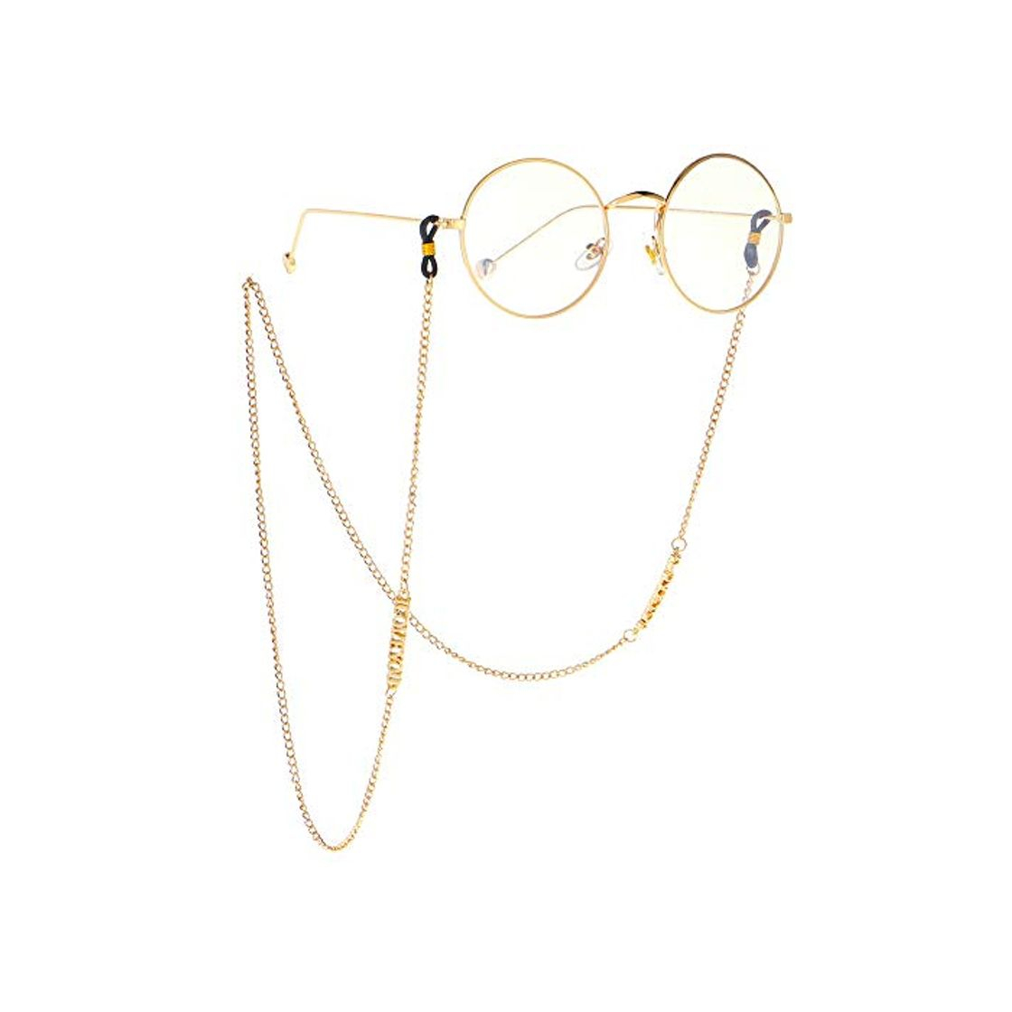 Moda Collares para mujer El oro letra I LOVE YOU Lentes cadena colgante Accesorios Gafas de sol de los vidrios de la cadena antideslizante de los vidrios metálicos Cadena Para las gafas de la correa de gaf