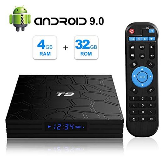 Android TV Box, T9 Android 9.0 TV BOX 4GB RAM