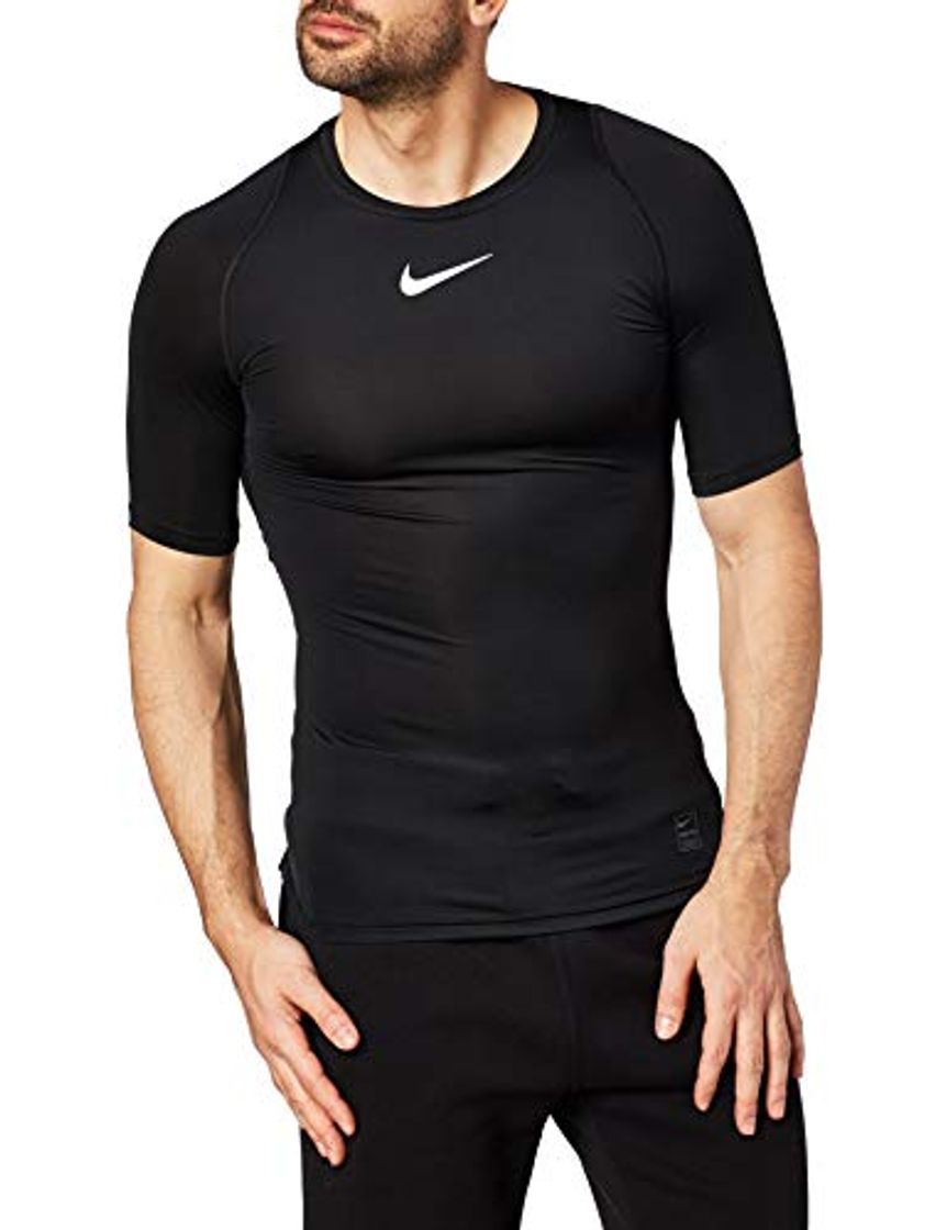 Fashion NIKE M NP Top SS Comp Camiseta de Manga Corta, Hombre, Black