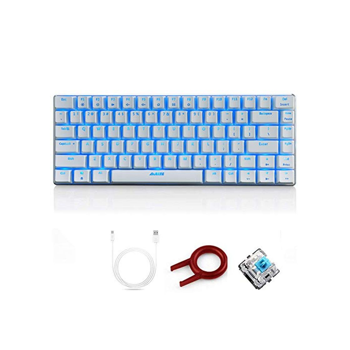 Producto FELiCON Ajazz AK33 Teclado para Juegos con Cable mecánico, LED Azul retroiluminado