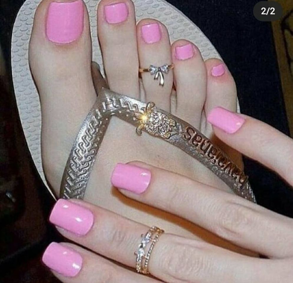 Moda Unhas Rosa