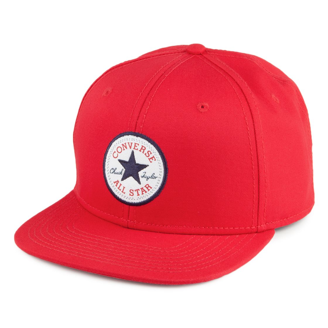 Social Converse Flat Peak Snapback Baseball Cap ~ Core White