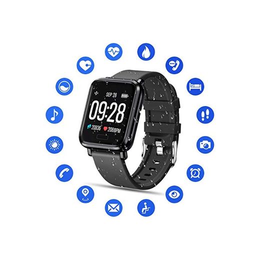 Tipmant Reloj Inteligente Mujer Hombre Smartwatch Pulsera de Actividad Inteligente Impermeable IP68