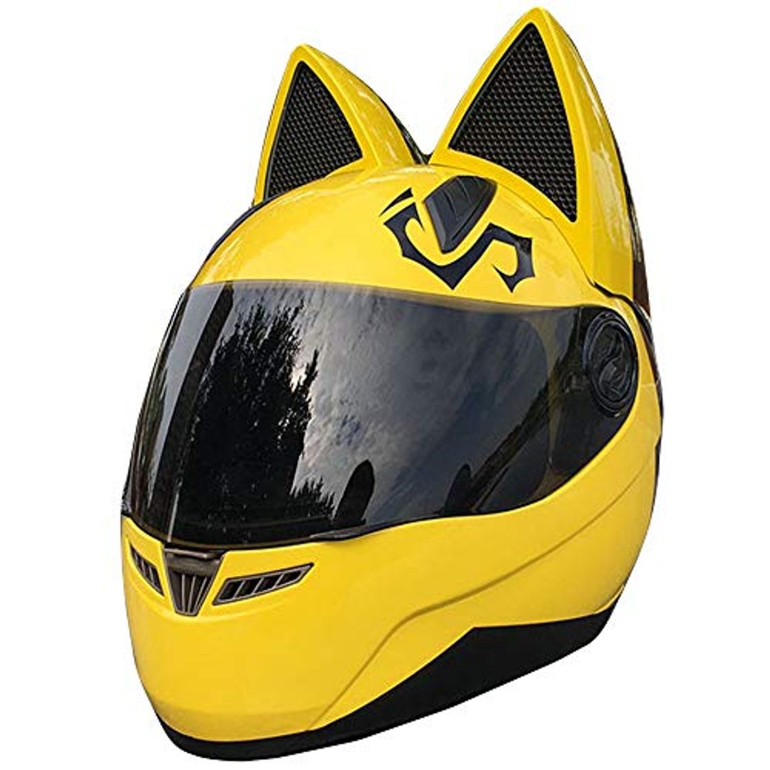 Producto YALESU Casco De Moto Creativo con Forma De Gato,Casco De Cara Completa