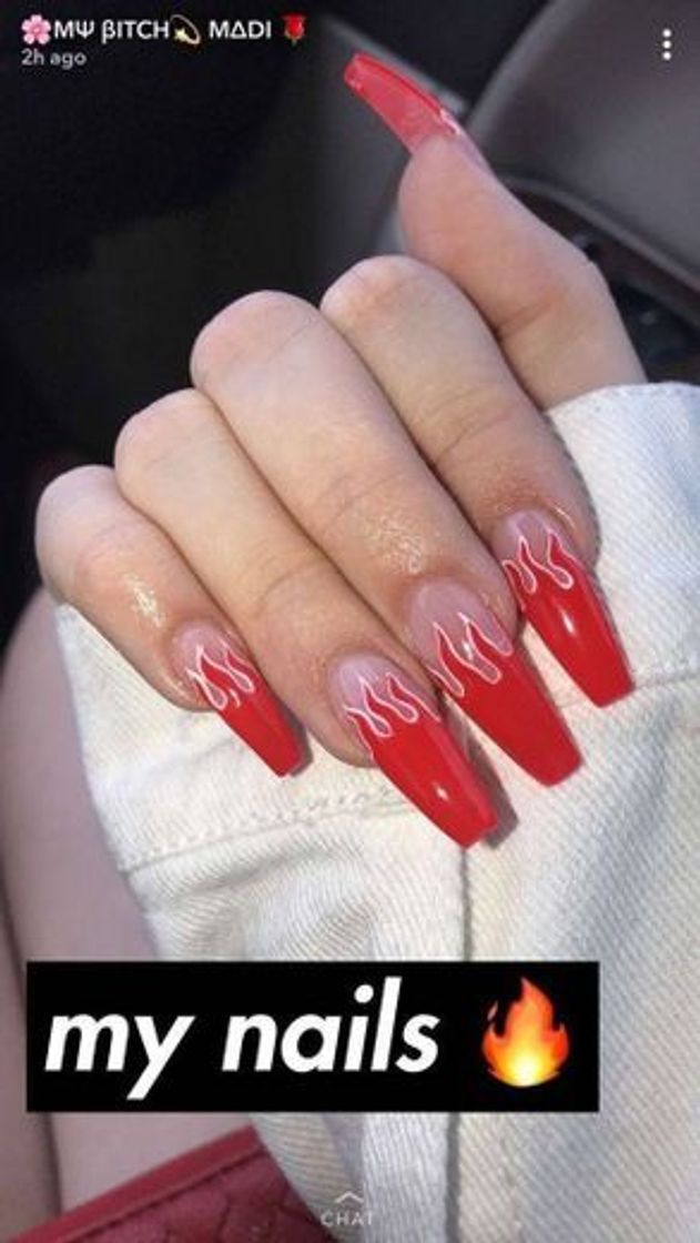 Moda Unhas efeito chamas