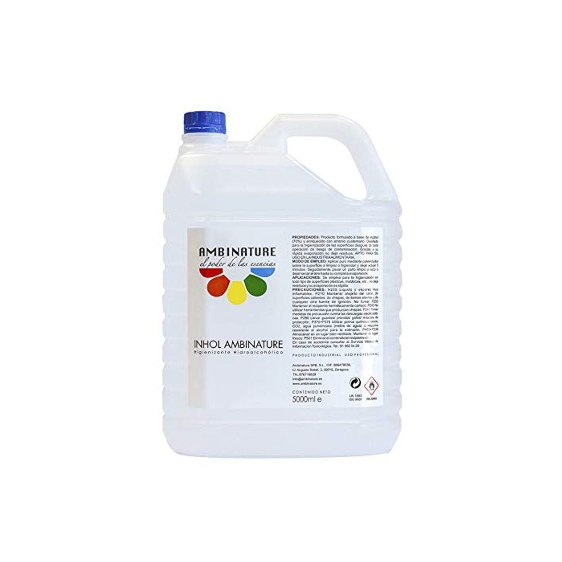 Social Desinfectante superficie hidroalcoholica 5 litros desinfectante liquido antiseptico antibacteriano jabon antiséptico a base de alcohol ideal para rellenar en spray