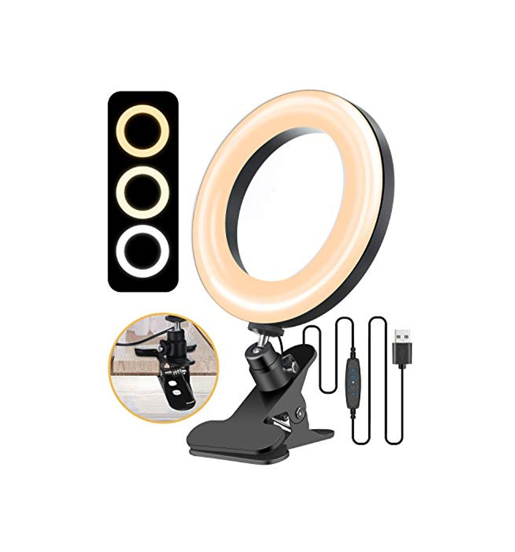 Social ELEGIANT Anillo de Luz 6.3", Aro de Luz Trípode de Escritorio 3