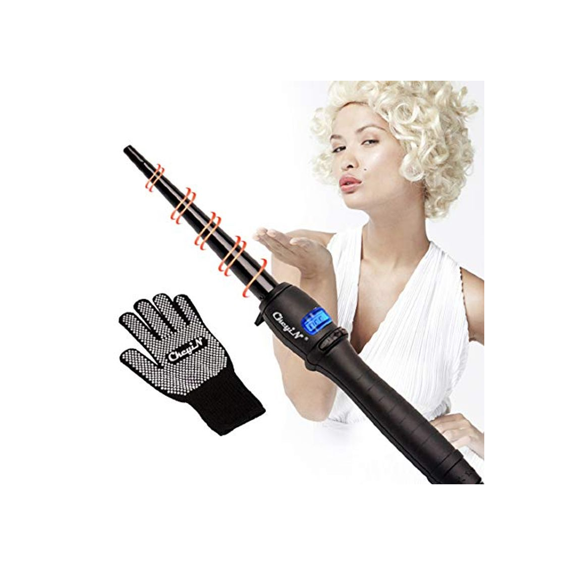 Social Cheyin Rizador de Pelo en Belleza Profesional Moldeador Cabello de Cerámica Turmalina