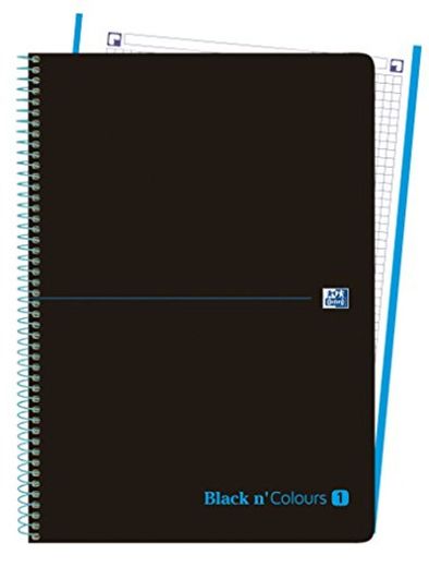 Oxford Black N'Colours - Europeanbook1 espiral, tapa plástico A4