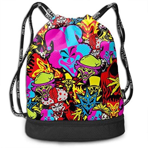 nbvnc Mochila con cordón Colorful Clown Crop Multifunctional Bundle Backpack Shoulder Bag For Men and Women Printed Rucksack Light Casual Daypack for Shopping Sport Yoga