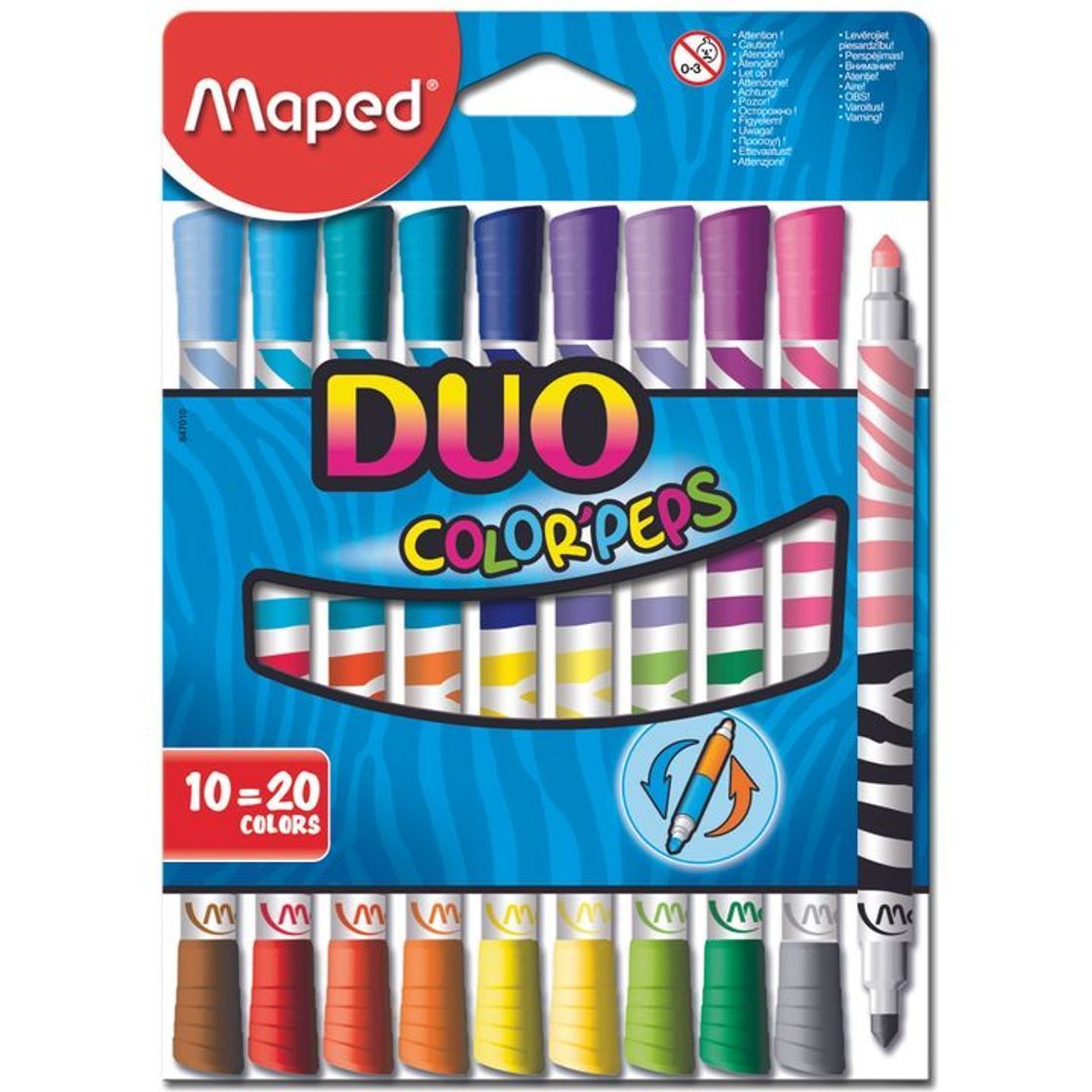 Productos Plumones Maped Duo De Carton 10/20 piezas