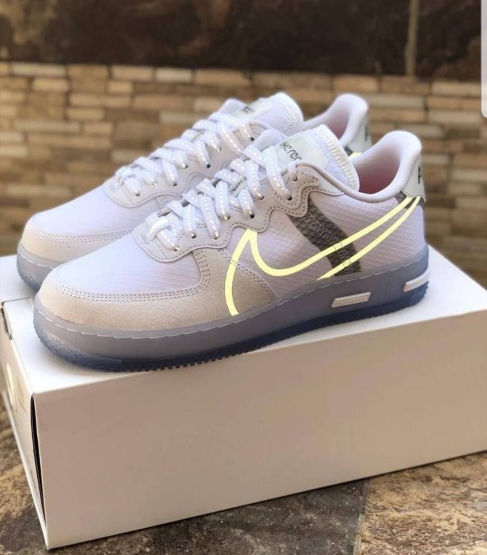 Fashion Air Force 1 React White Light Bone