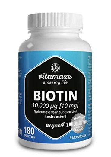 Vitamaze® Biotina 10000 mcg de Alta Dosis y Vegana