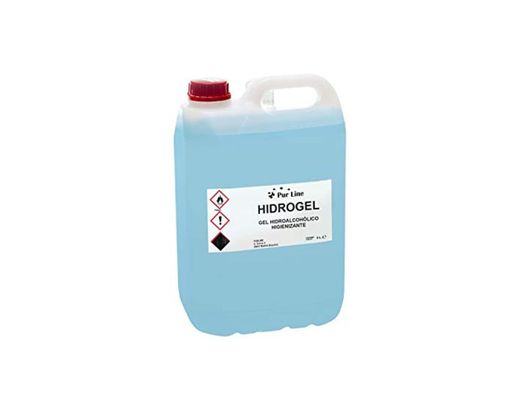 Garrafa 5L gel hidroalcohólico higienizante PURLINE HIDROGEL 5L