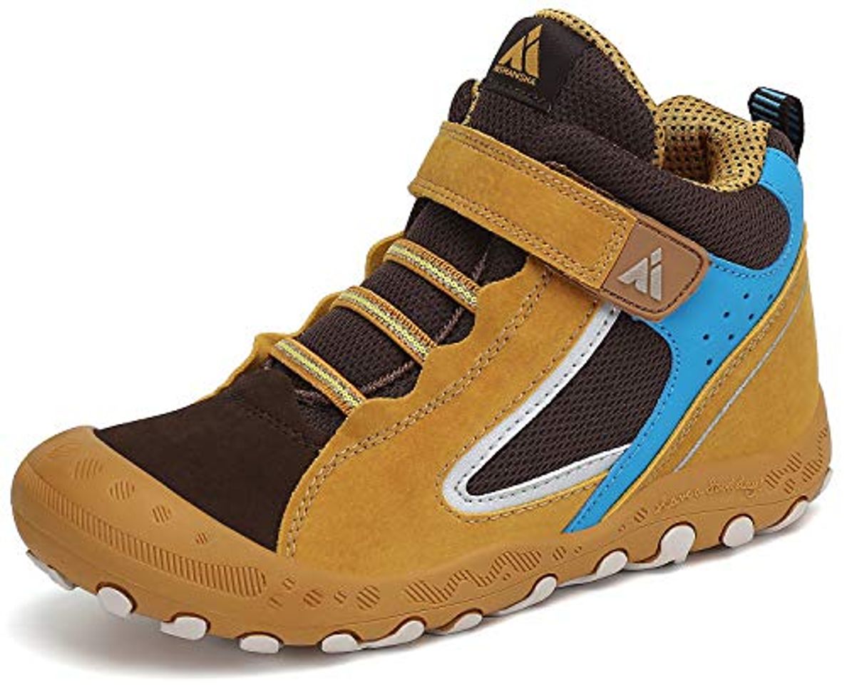 Product Zapatillas de Trekking Niña Zapatos de Senderismo Niñas Zapatos Deportivos Cómodo Transpirable Antideslizante Montaña Al Aire Libre Amarillo 31