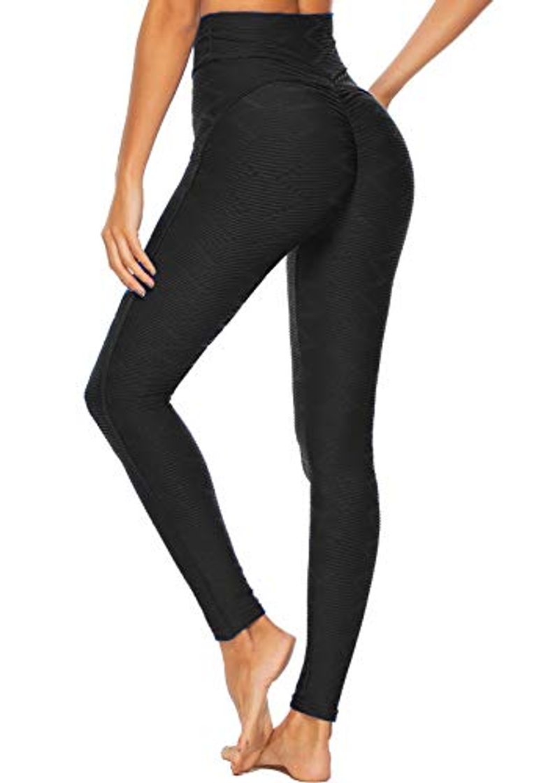 Fashion FITTOO Leggings Mallas Mujer Pantalones Deportivos Yoga Alta Cintura Elásticos y Transpirables1500#3 Azul Claro Extra Grande