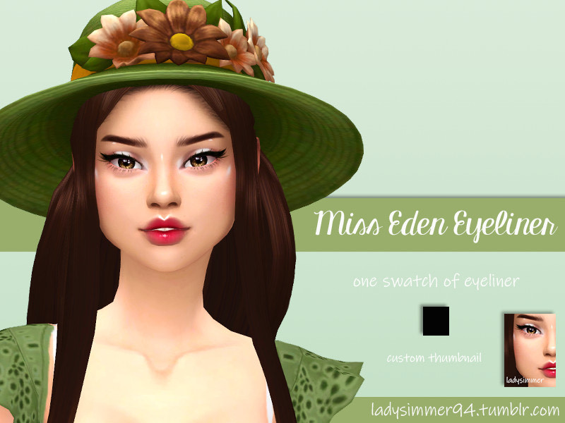 Social LadySimmer94's Miss Eden Eyeliner - The Sims Resource