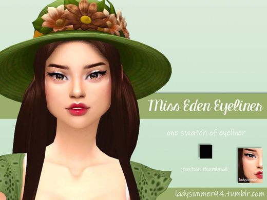 LadySimmer94's Miss Eden Eyeliner - The Sims Resource