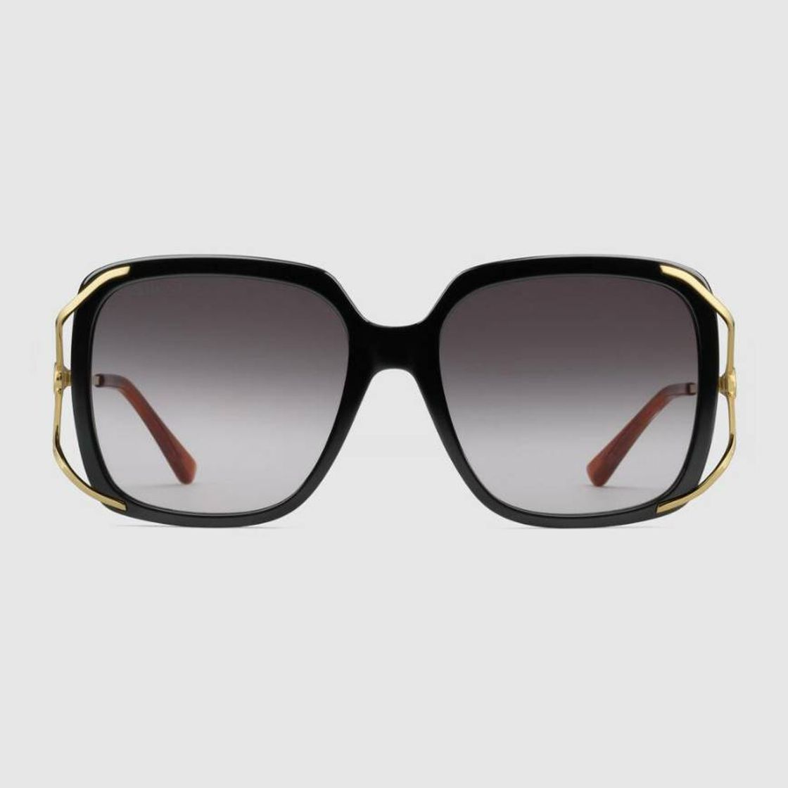 Fashion Black Round acetate and metal sunglasses