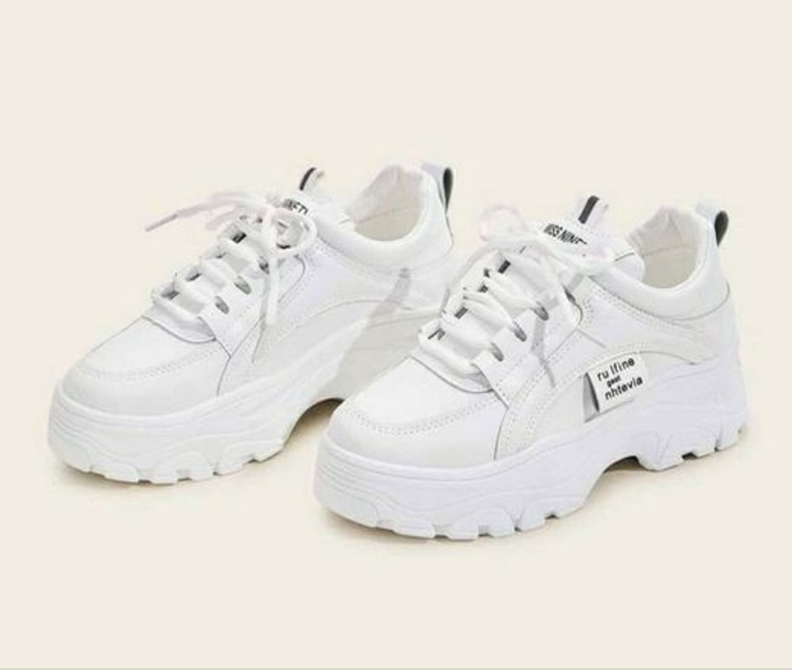 Social Zapatillas Gruesas Con Cordón Delantero

