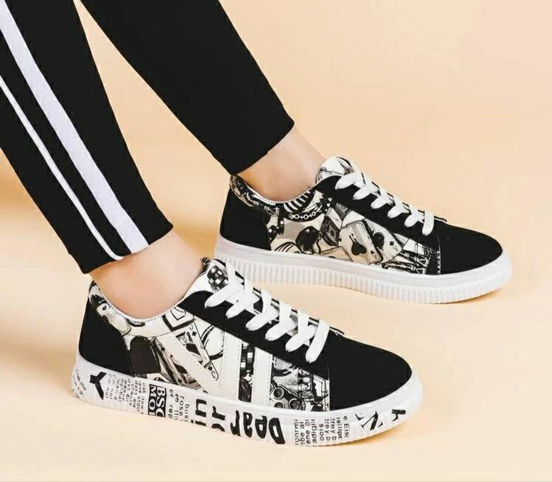 Moda Lace-up Front Colorblock Sneakers