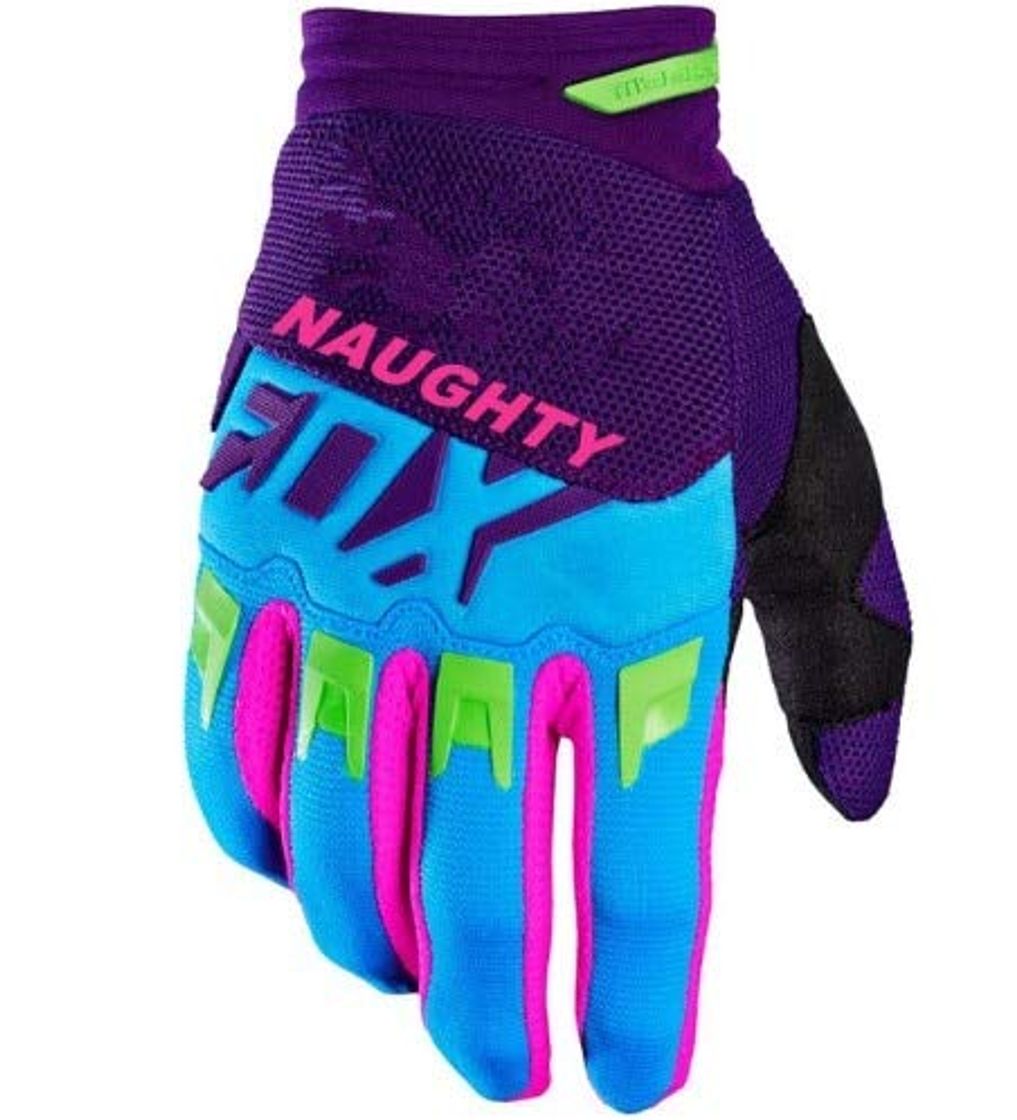 Producto DJLHNNuevo Naughty Fox Rosa Azul Guantes Moto Motociclismo Dirt Bike Ciclismo de