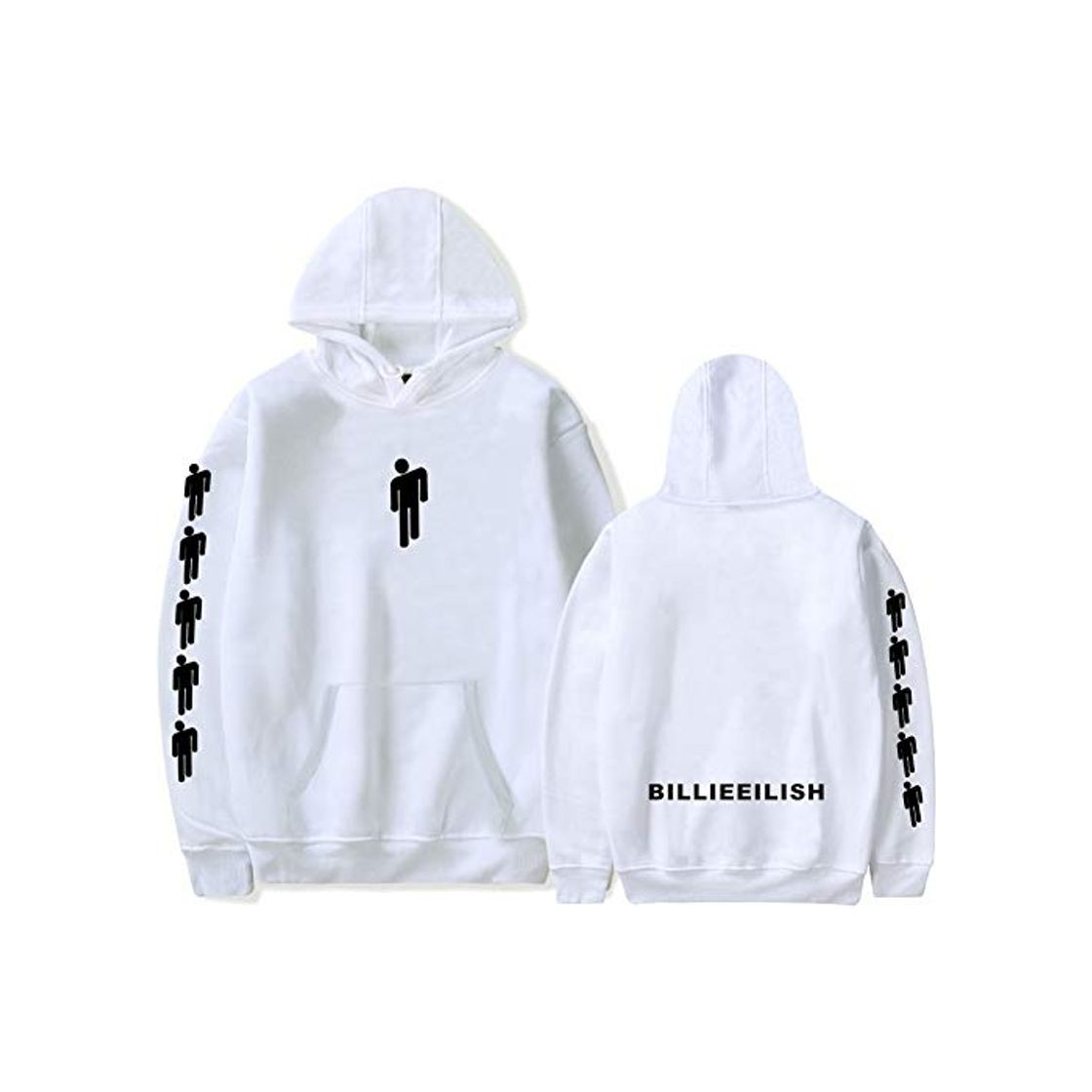 Moda Billie Eilish Sudadera con Capucha Unisex Hip-Hop Hoodies Largas Sudadera para Mujer