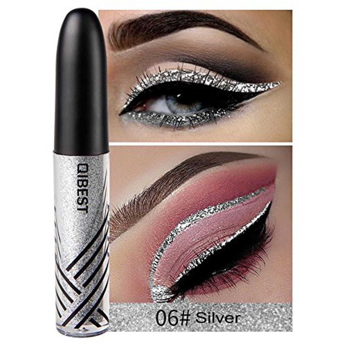 Product Lucky Family Eyeliner lápiz Purpurina Eyeliner Lentejuelas flashings Agua Densidad Plata Oro