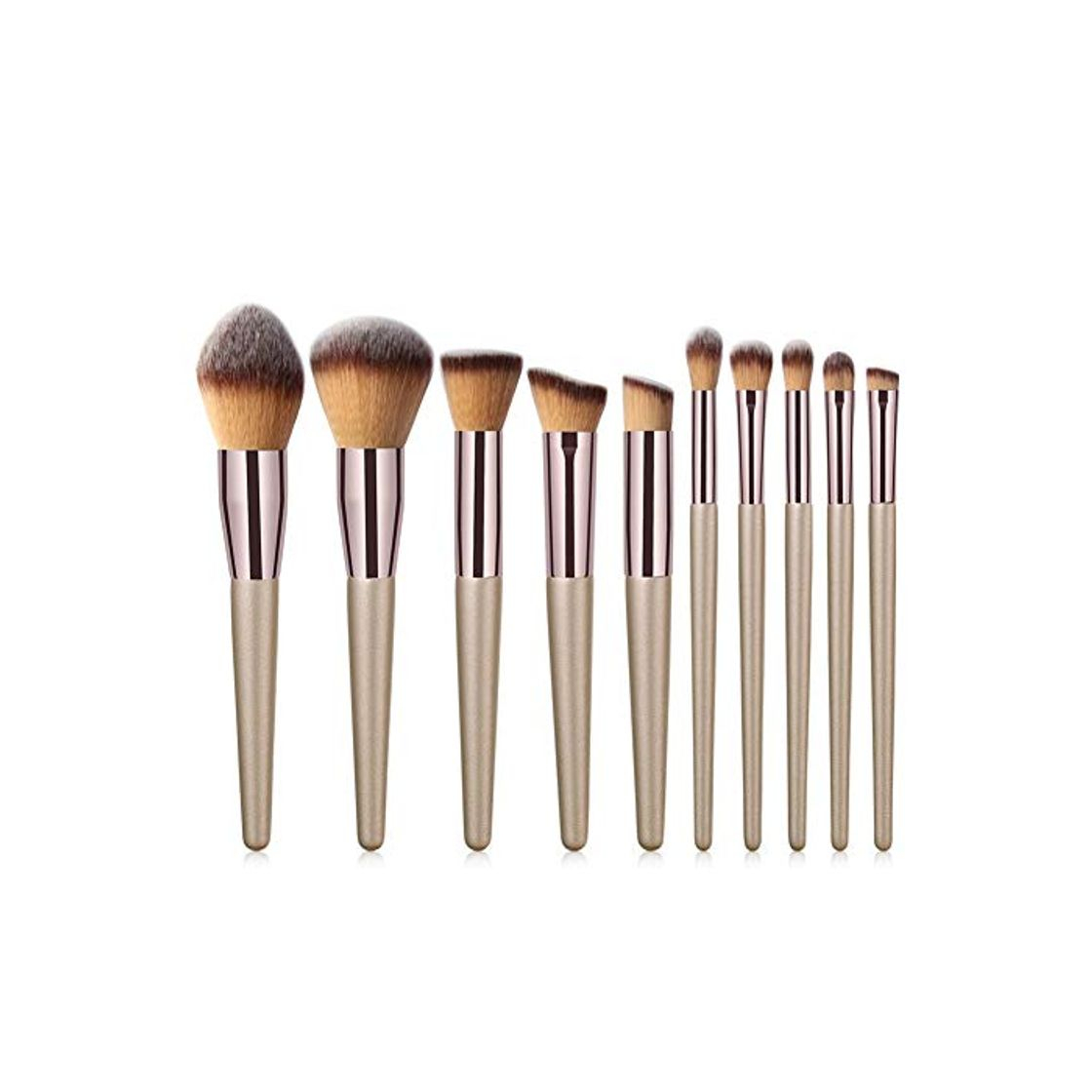 Social Set de pinceles de maquillaje 10 piezas Premium Synthetic Foundation Brush Blending