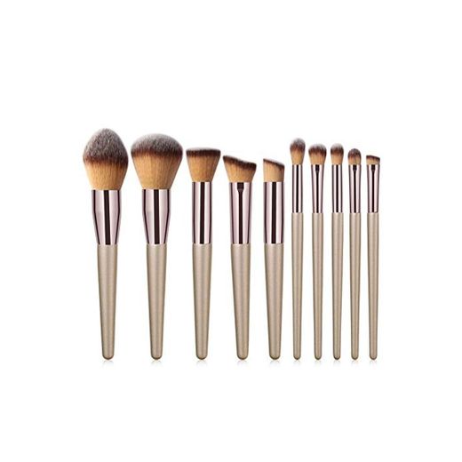 Set de pinceles de maquillaje 10 piezas Premium Synthetic Foundation Brush Blending