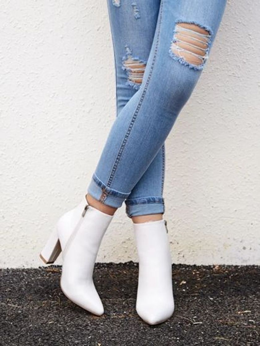 Fashion Botas cocodrilo blanco fiesta