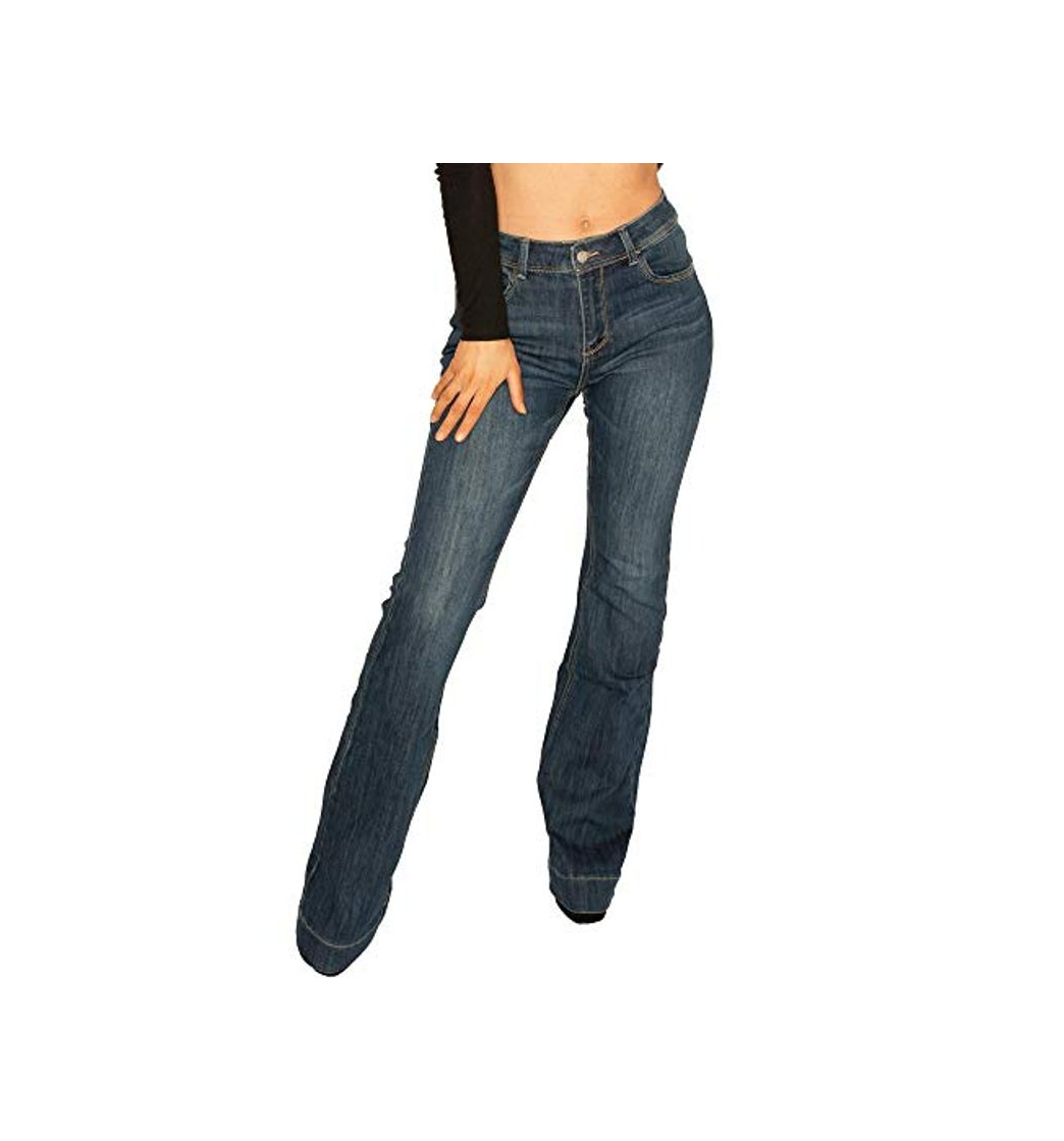 Fashion Cindy H Paris Vaqueros Bootcut de Tiro Medio para Mujer Jeans Estilo