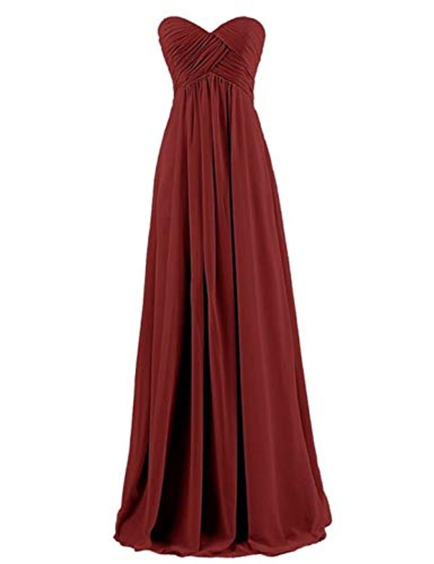 Product WTW Women's Strapless Long Chiffon Formal Evening Party Gown Bridesmaid Dress