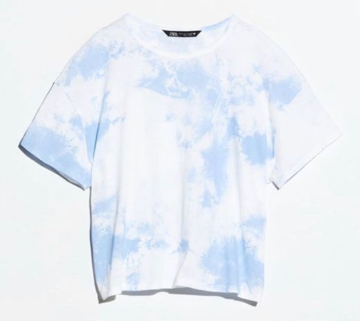 Camiseta estampada azul cielo 