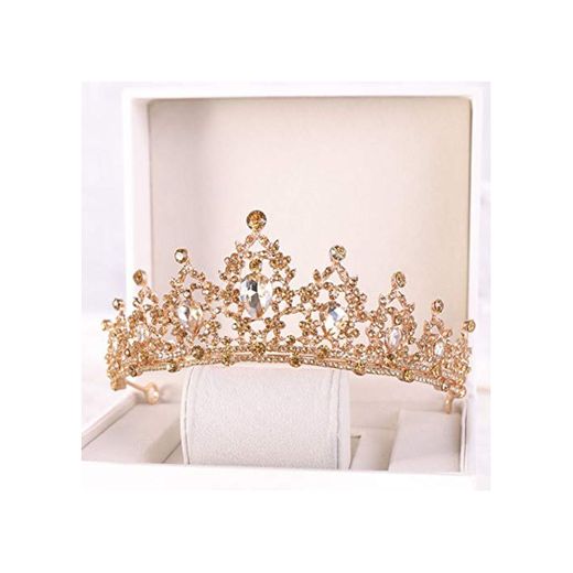 Tiaras de novia con cristales de estrás y corona para el pelo