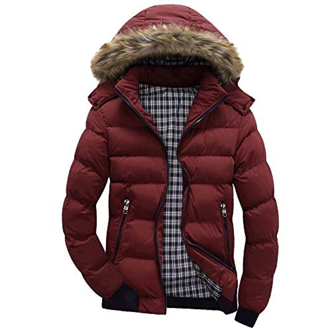 Social BaZhaHei Hombre Invierno Cazadoras De Plumas Calor Grueso Manga Larga Encapuchado Chaquetas Acolchado Hombre Inverno Chaqueta Acolchada con Capucha De Pelo Espesar Cálido para hoombre