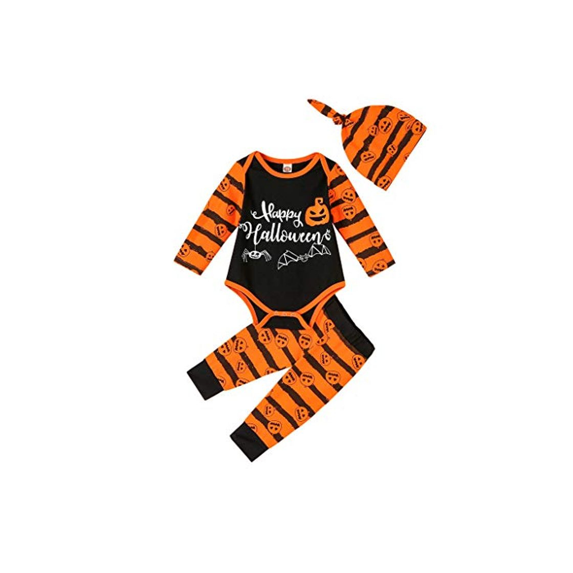 Fashion Infantil Disfraz Halloween Fossen Recien Nacido Niña Niño Bebe Monos de Calabaza