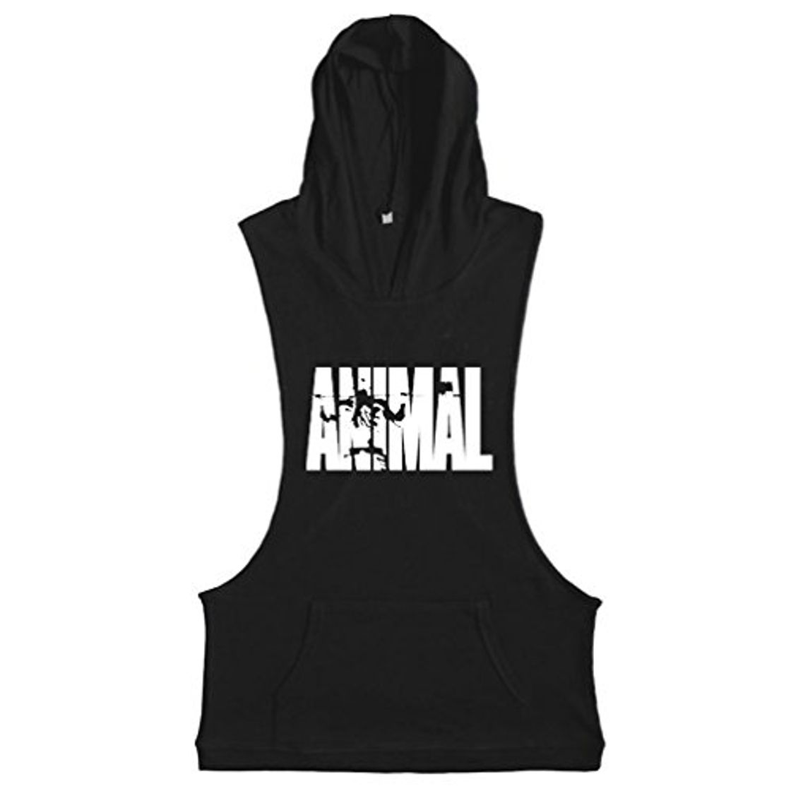 Fashion Befox Camisetas de Tirantes con Capucha Casuales para Hombre Ropa Deportiva Cómoda de Algodón con Un Bolsillo Grande