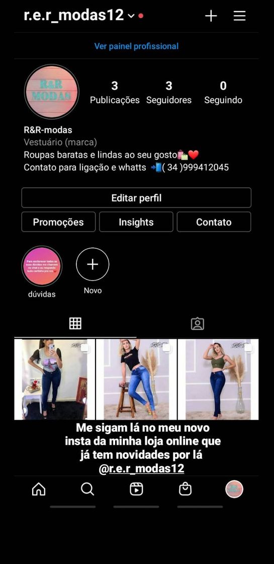Social Loja de roupas no Instagram segui lá e veja as novidades 