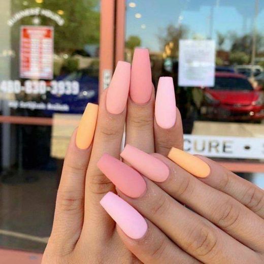 Nails pastéis rosa