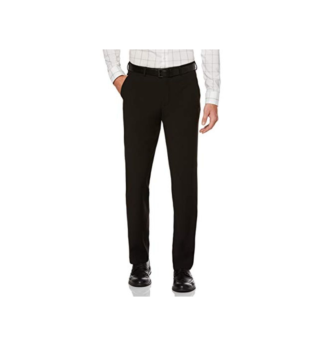 Fashion Pantalón bengalina para hombre de Perry Ellis con frente plano y corte