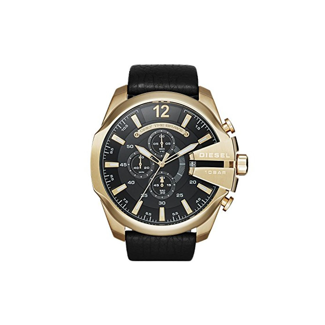 Moda Diesel Reloj Cronógrafo para Hombre de Cuarzo con Correa en Acero Inoxidable & Piel DZ4344