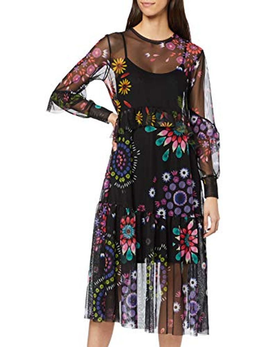 Fashion Desigual Vest_Portland Vestido, Negro