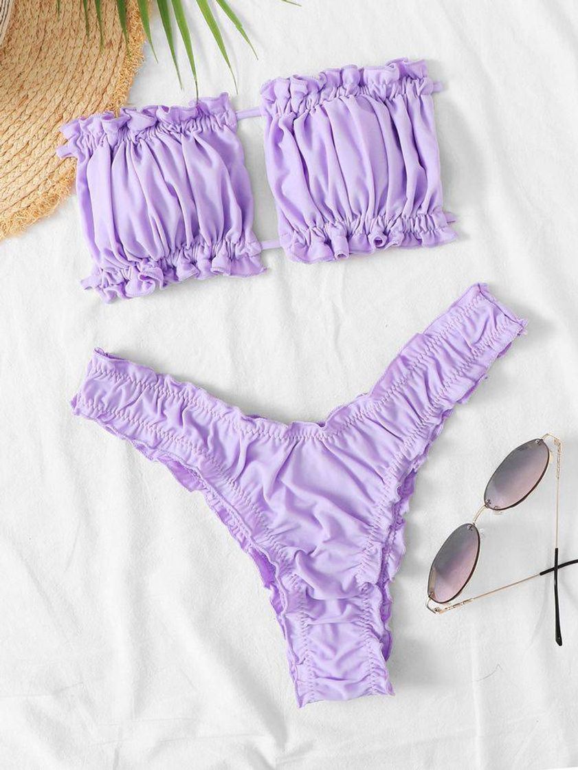 Social biquíni na cor pastel 