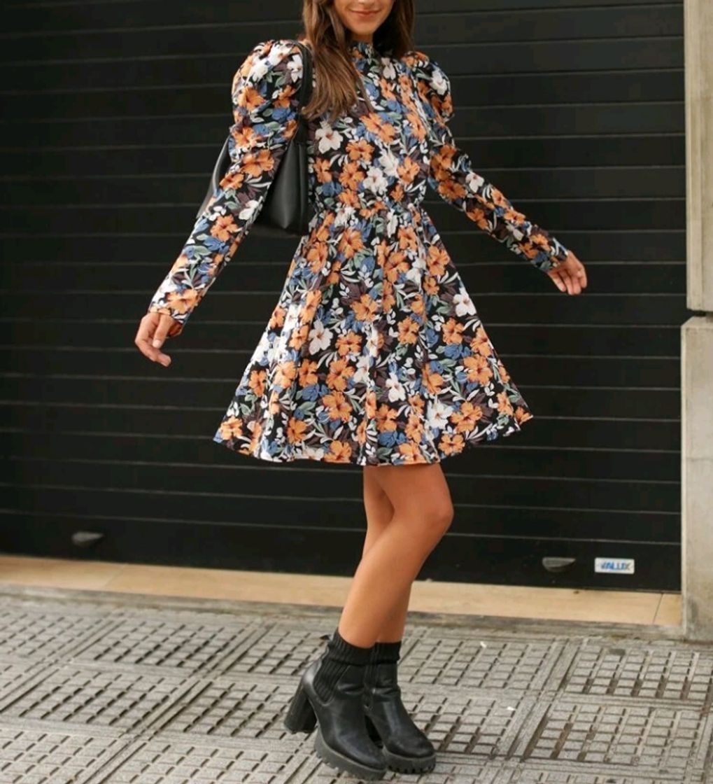 Fashion Vestido floral boho