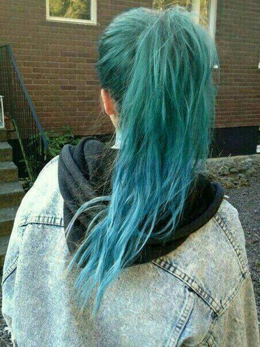 Moda Rabo de cabelo azul